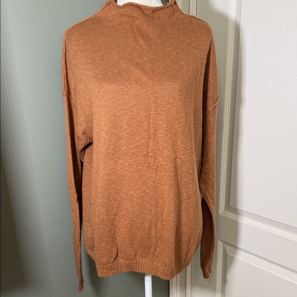 Wonderly Rust Brown Lightweight Knit Pullover Sweater Size XL